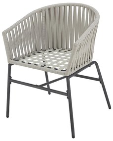 Juskys 2 fotolii metalice - gri deschis