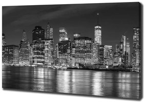 Tablou canvas Manhattan pe timp de noapte