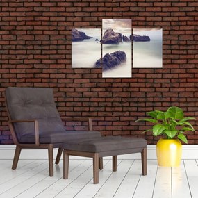 Tablou cu stânci în ceață (90x60 cm)