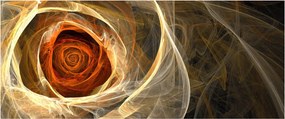 Tablou - Trandafiri abstracți în culori aprinse (120x50 cm)