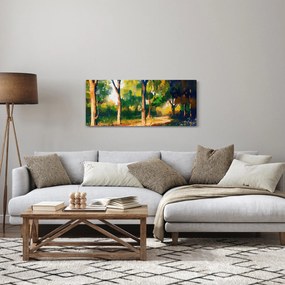 Tablou - Pădure de vară însorită, pictură (120x50 cm)