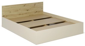 Pat Malmo, 200 x 160 cm, saltea spuma inclusa, Stejar Artisan/Argila