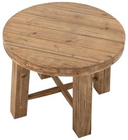 Măsuță de cafea în culoare naturală închisă rotundă cu aspect de lemn exotic ø 60 cm Emmett – Bloomingville