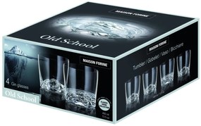 Set 4 pahare gin 400ml, Old School