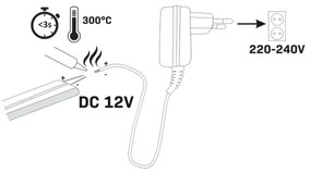 Benzi LED NEON 5 m LED/27W/12V IP65 albastru