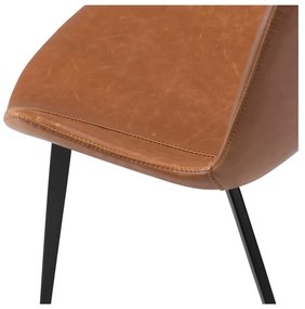 Scaun dining din piele artificială DAN–FORM Denmark Hype, maro