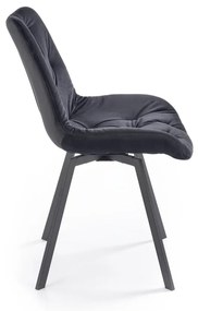 Scaun catifea K519 velvet negru