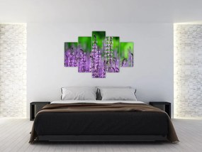 Tablou cu flori de luncă violete (150x105 cm)