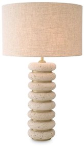 Veioza, Lampa de masa LUX cu baza din travertin Baron