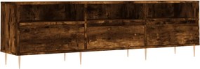 vidaXL Comodă TV, stejar fumuriu, 150x30x44,5 cm, lemn prelucrat