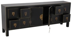Comodă neagră joasă 130x50,5 cm Oriente – Ixia