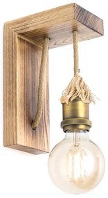 Aplica de perete stil vintage lemn / sfoara / metal antique Bassena