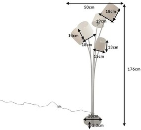 Lampadar cu 5 brate Levels A-39059 VC