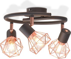 vidaXL Lustră cu 3 becuri LED cu filament, 12 W