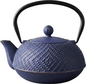 Ceainic din fontă cu infuzor KAMIN, 900 ml, bleumarin