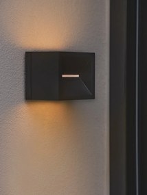 Aplica Perete Exterior, Lumina Indirecta, Protectie IP54, Rivo negru