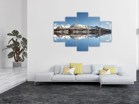 Tablou cu munți și reflectarea lor (150x105 cm)