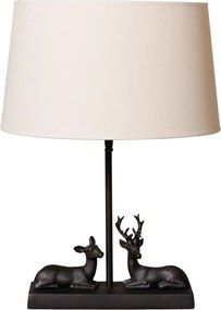 Lampa de masa, cu abajur din in, Hind