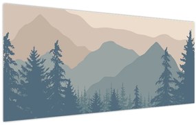 Tablou - Munții Turcoaz N⁰2 (120x50 cm)