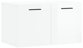 830038 vidaXL Dulap de perete, alb extralucios, 60x36,5x35 cm, lemn compozit