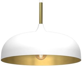 Lustră pe cablu LINCOLN 1xE27/60W/230V d. 35 cm albă