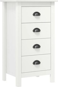 vidaXL Servantă Hill, alb, 46x35x80 cm, lemn masiv de pin