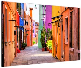 Tablou cu străduță colorata italiană (90x60 cm)