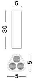 Spot LED aplicat design modern ETHO nickel, NVL-9695161