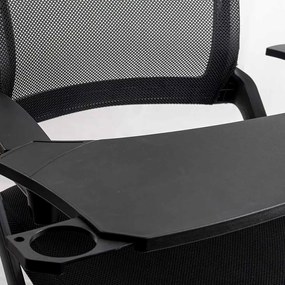 RESIGILAT - Scaun conferinta pliabil si masuta rabatabila HRC 603 negru