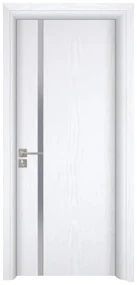 Usa Interior din MDF Novo Doors ND04 LUX PREMIUM, Cadru din Lemn Masiv, KIT COMPLET, Toc Reglabil de 10 CM INCLUS, Plinta pe Ambele Parti (Culoare: