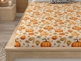 Cearsaf din microfibra AUTUMN PUMPKINS colorat 180x200 cm