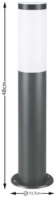 Deuba Lampa de exterior Dahlia antracit