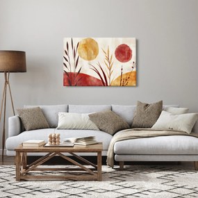 Tablou - Plante și cercuri (90x60 cm)