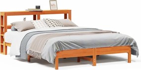 vidaXL Cadru de pat fără saltea, maro ceruit 140x200 cm lemn masiv pin