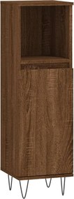 vidaXL Dulap de baie, stejar maro, 30x30x100 cm, lemn prelucrat