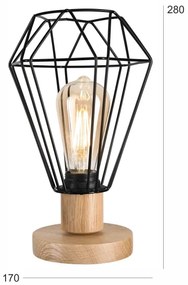 Lampă de masă Brilagi WOODY BASKET 1xE27/60W/230V stejar