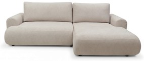 Colțar extensibil cu funcție de dormit Lotulis Mini dreapta - crem material hidrofob Blur 01
