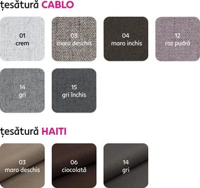 Canapea extensibilă, material textil gri-negru, stânga, LAUREL