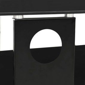 Comoda TV, negru, 75 x 40 x 40 cm, sticla securizata 1, Negru, 75 x 40 x 40 cm