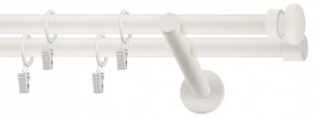 Galerie dubla FLAT BALL PICIOR UNIVERSAL ,prindere perete 19/19 ALB (Alege marime: 160 cm)