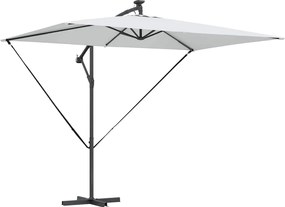 vidaXL Umbrelă de soare Nisipiu 294 x 200 x 270 cm