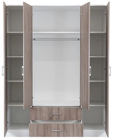 Dulap Miami 160x205 cm stejar York-alb