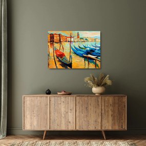 Tablou pe sticlă - Port în Veneția (70x50 cm)
