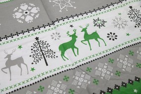 Lenjerie de pat din bumbac WINTER REINDEER verde Dimensiune lenjerie de pat: 70 x 90 cm | 140 x 200 cm