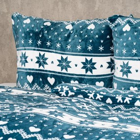 Lenjerie de pat din microflanel 4Home Nordic love, 140 x 220 cm, 70 x 90 cm