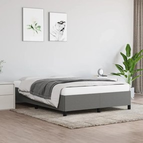 347059 vidaXL Cadru de pat, gri închis, 140x190 cm, material textil