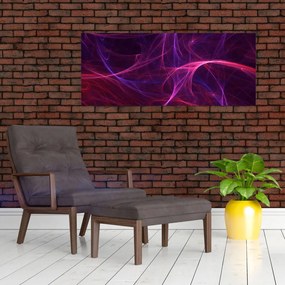 Tabloul abstract cu linii curbe (120x50 cm)
