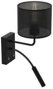 Lampă de perete LOFT SHADE 1xE27/60W+1xG9/8W/230V neagră