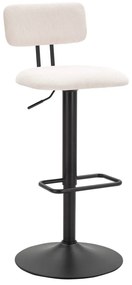Scaun de bar alb/negru cu înălțime ajustabilă (înălțime șezut 61 cm) Tina – Mauro Ferretti