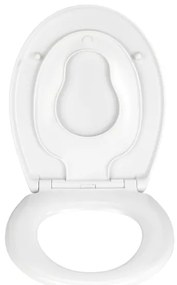 WENKO 22973100-WC Capac WC DELOS, 44,5 x 37,5 cm, alb/argintiu